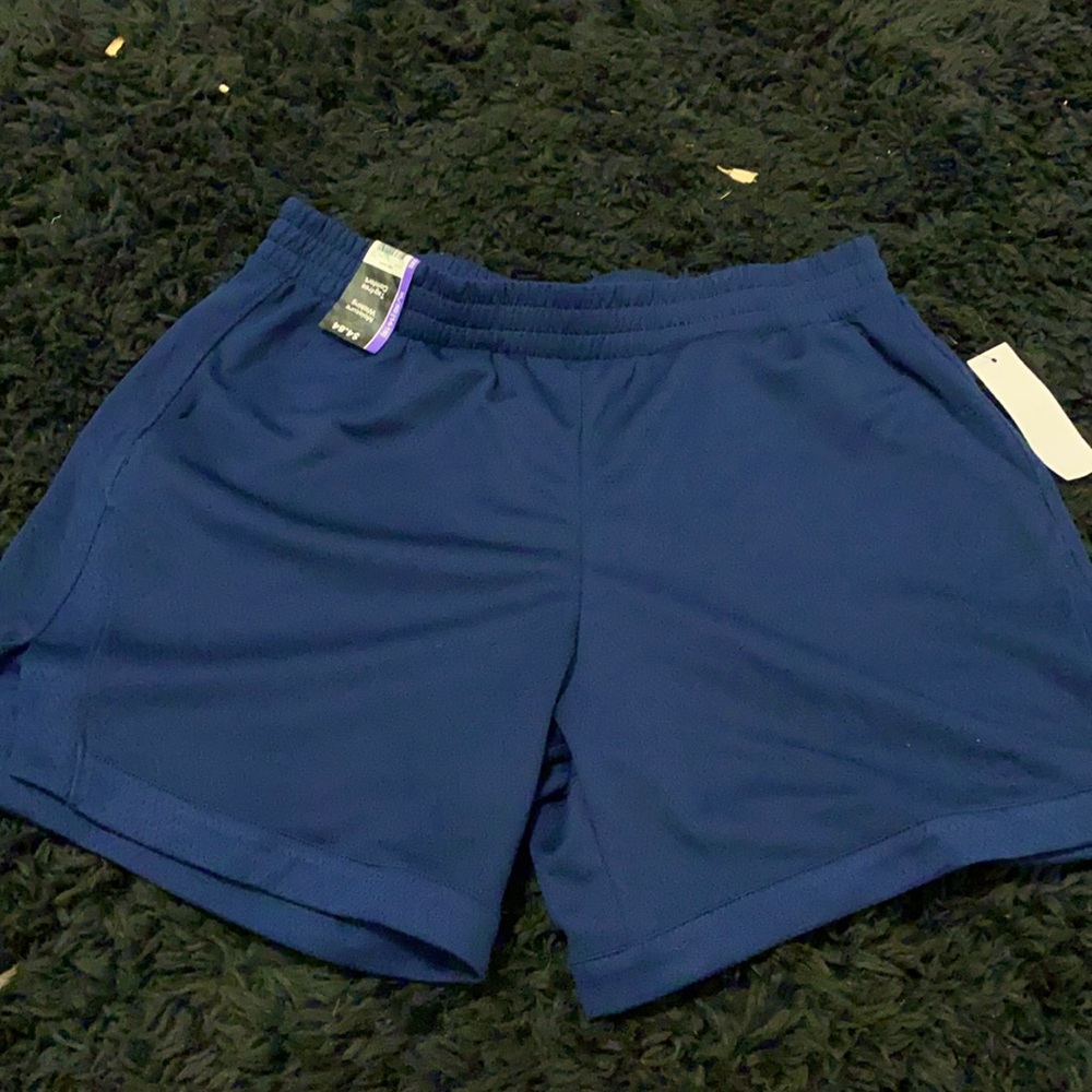 Blue exercise shorts for girls